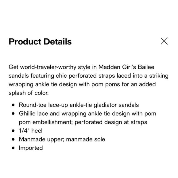 MADDEN GIRL Bailee Lace-Up Wrap Around Sandals Size 8.5 Shoe Tan Natural NEW - Picture 9 of 9